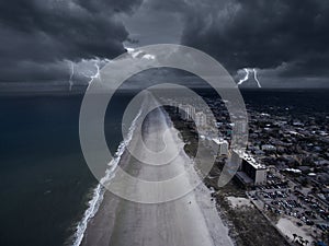 Storm in the coast of Florida photo