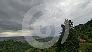 Storm coming over Bergamo