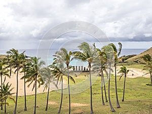 The Storm coming to Anakena beach