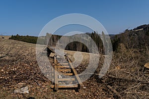 Storm damage in the german area called Rothaargebirge