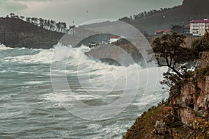 storm day on the Basque coast