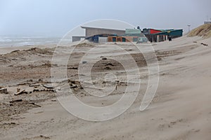 Storm day at the beach of Bloemendaal aan Zee, Netherlands
