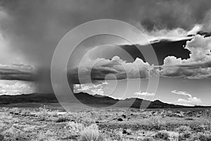 Storm in the Dead Mountains, southern Nevada, infrared