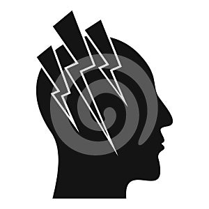 Storm depresion icon, simple style photo