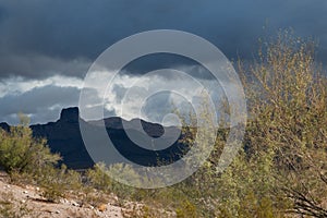 Storm in the desert, the Black Mountains, Arizona photo