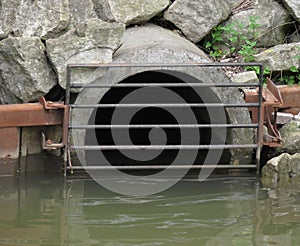 Storm drain water outlet pipe