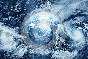 Storm on the earth, view from space, Original image from NASA