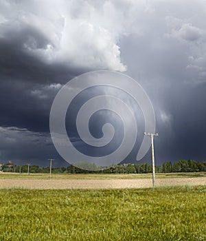 Storm in the fields