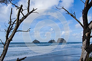 Storm, Finley and Shag Rocks near Oceanside Oregon