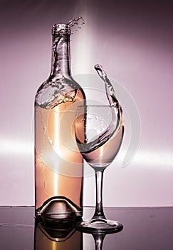 Storm in a glass with white wine