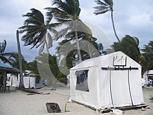 Storm with high winds hit island in Belize photo