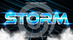 Storm Lightning editable text effect Template