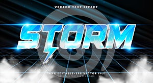 Storm Lightning editable text effect Template