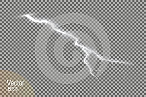 Storm with Lightning isolated on transparent background.