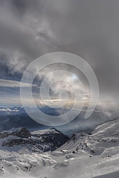 Storm moving in over the alps