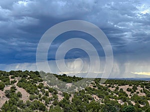 Storm in New Mexico during monsoon season