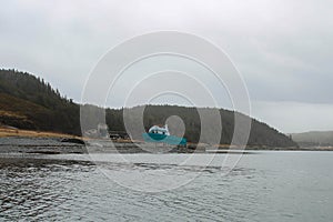 Storm in Newfoundland Ocean in canada during may