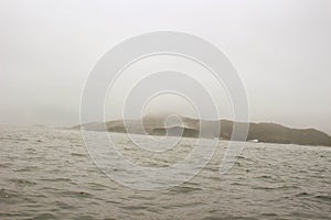 Storm in Newfoundland Ocean in canada during may