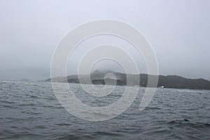 Storm in Newfoundland Ocean in canada during may