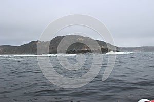 Storm in Newfoundland Ocean in canada during may