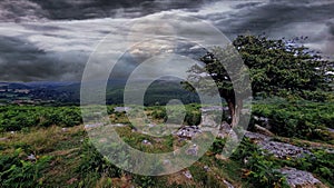 Storm over Dartmoor Devon Uk