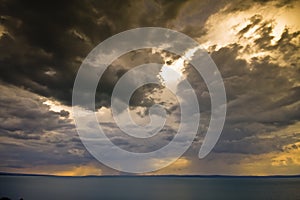 Storm over the lake Balaton