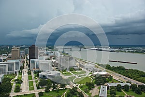 Storm over Mississippi River