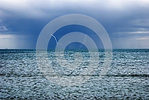 Storm over the ocean