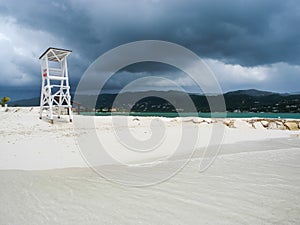 Storm over sea at Montego Bay, Jamaica.