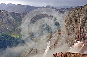 Storm passing through the Mountains