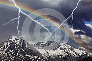 Storm rainbow photo