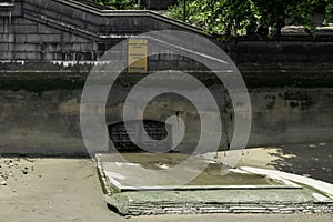 Storm relief sewer beside Lambeth Bridge, London