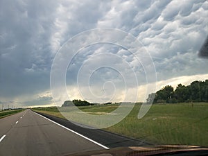 Storm Rolling along highway