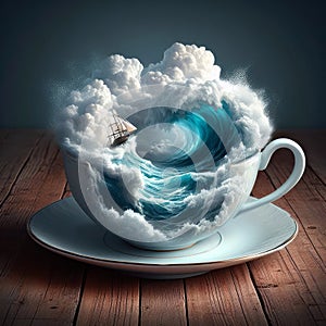 A storm and rough seas in a teacup