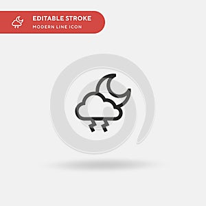 Storm Simple vector icon. Illustration symbol design template for web mobile UI element. Perfect color modern pictogram on