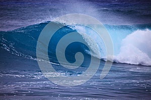 Storm surf surges against Oahu shore