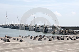 Storm surge barrier in The Netherlands