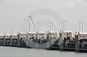 Storm surge barrier in The Netherlands