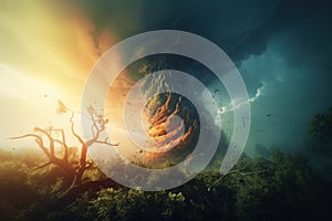 Storm tornado dramatic. Generate Ai