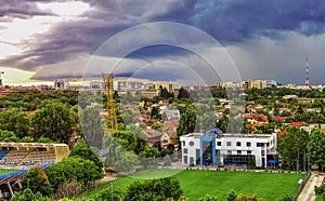 Before the storm - view BNR Sports Complex - Cotroceni district, Bucharest