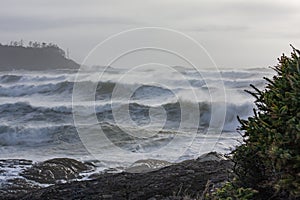 Storm watching at Cox Bay Tofino, BC