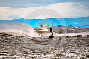 Storm Waves Breaking