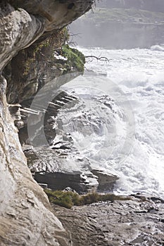 Storm waves crashing on the rocks, Bondi Australia