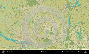 Stormarn, Germany. Topographic Humanitarian