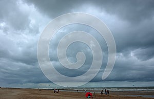 Stormclouds at the belgian northsea