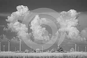 Stormclouds in infrared light