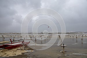 Storming Adriatic sea in Italy