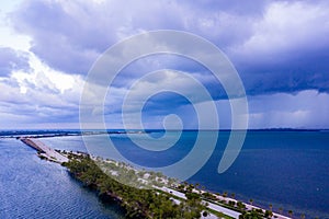 Storms over Key Biscayne Miami FL USA