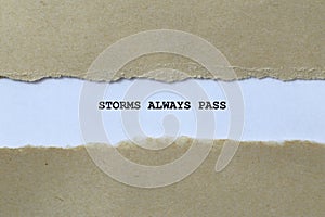 storms always pass on white paper