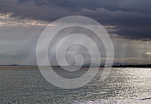 Storms on the sea in the South French coast photo